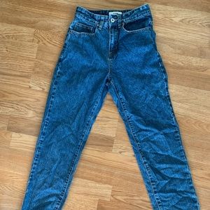 cotton on dark blue washed mom jeans